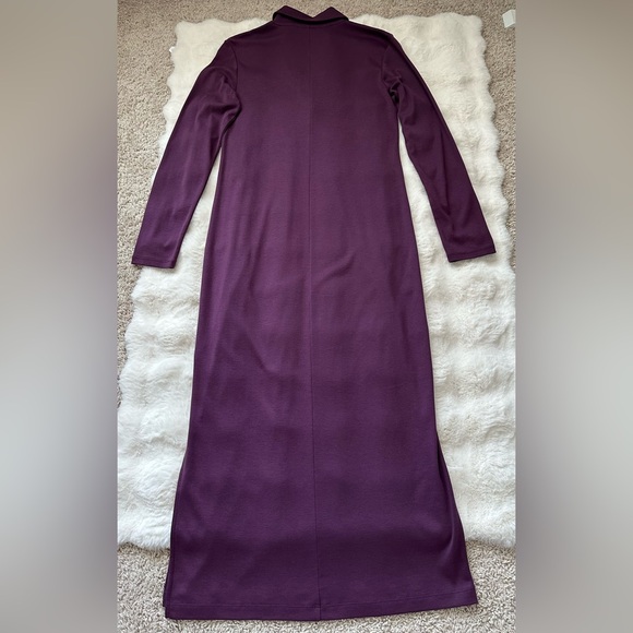 Vince Knot Pima Cotton Long Sleeve Midi Sheath Polo Dress-M. - Picture 6 of 11